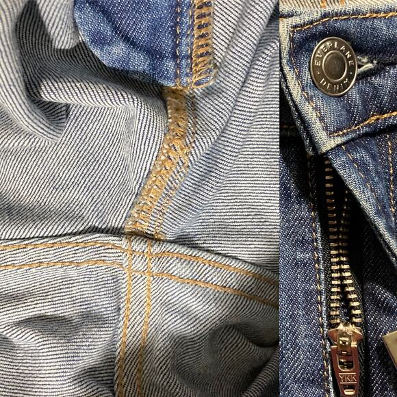 Everlane Ankle Jeans High Waist Medium Blue Wash Stretch Denim Relaxed Size 27 - Picture 12 of 16